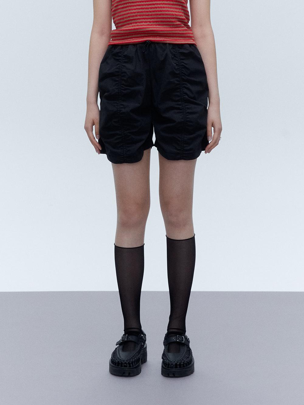 Shirring Banding Shorts BLACK