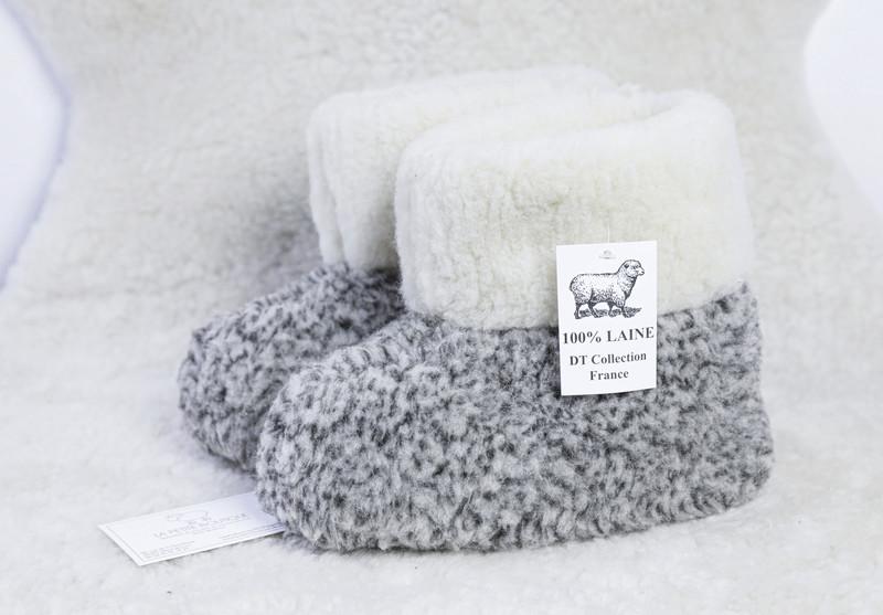 Chaussons montants pure laine : idée cadeau