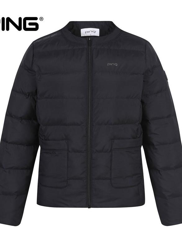 여성 라운드 구스 다운 점퍼