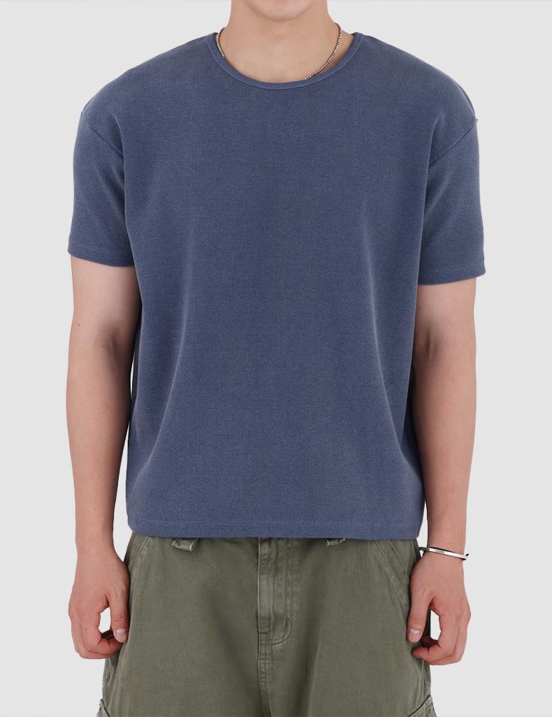 케이지 골지 크롭 머슬티