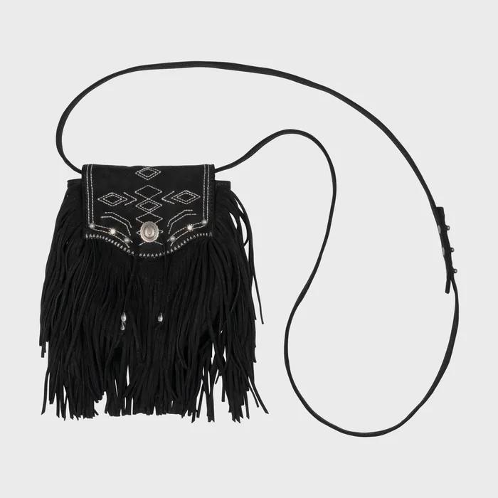 TCM fringe mini bag (black)