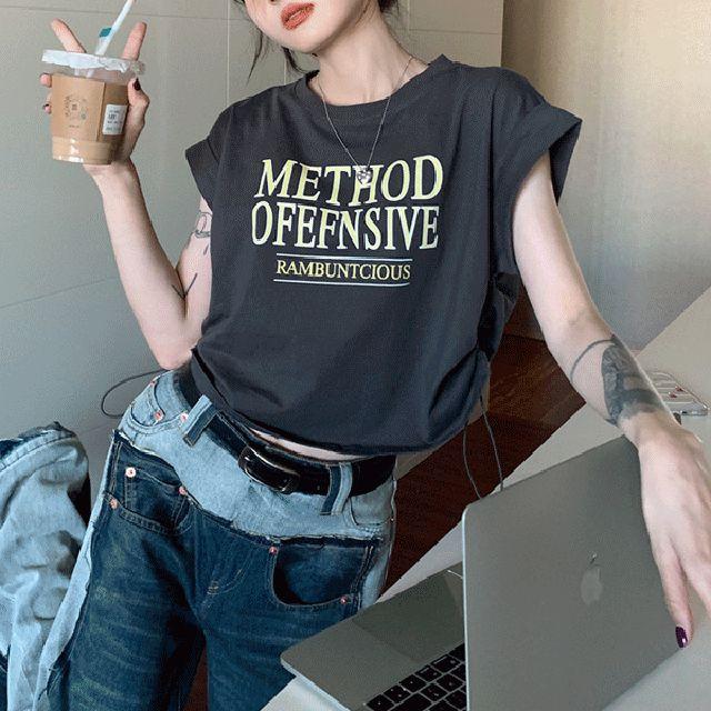 [브랜디최저가!] 루이스 스트링 크롭 반팔 티셔츠 - tt27704