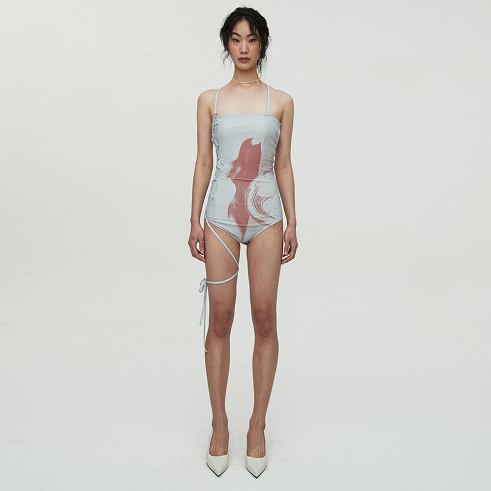 COSMIC SWIM SUIT [LIGHT GRAY]