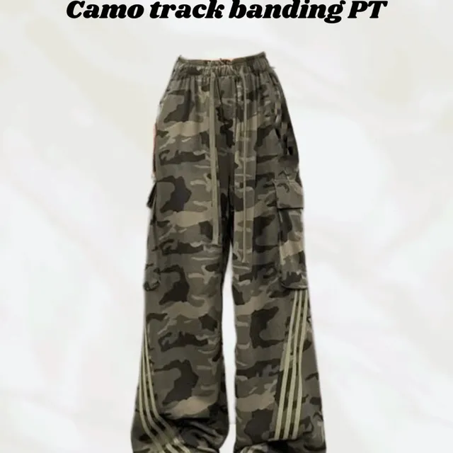 밀리터리 카모 라인 카고 팬츠