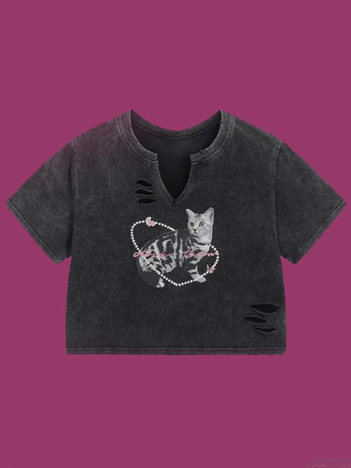 love ya cats crop T