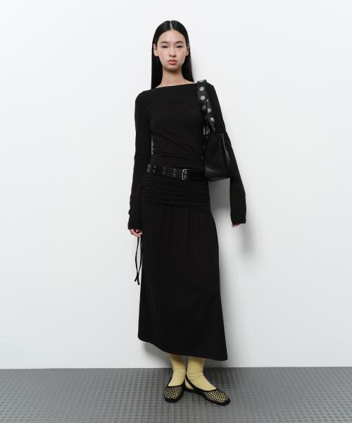 BACKLESS LONG DRESS (black)