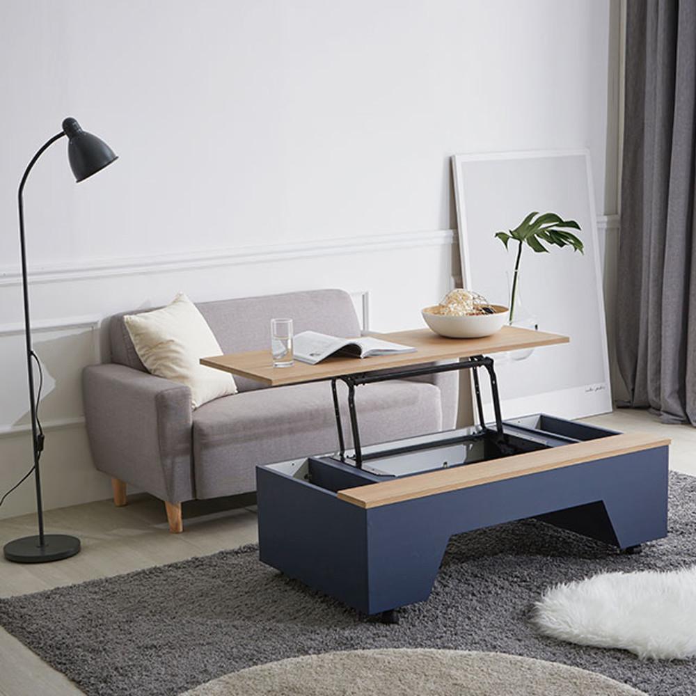 비엔 리프트업테이블 기능성 거실 소파 이동식 테이블 1200