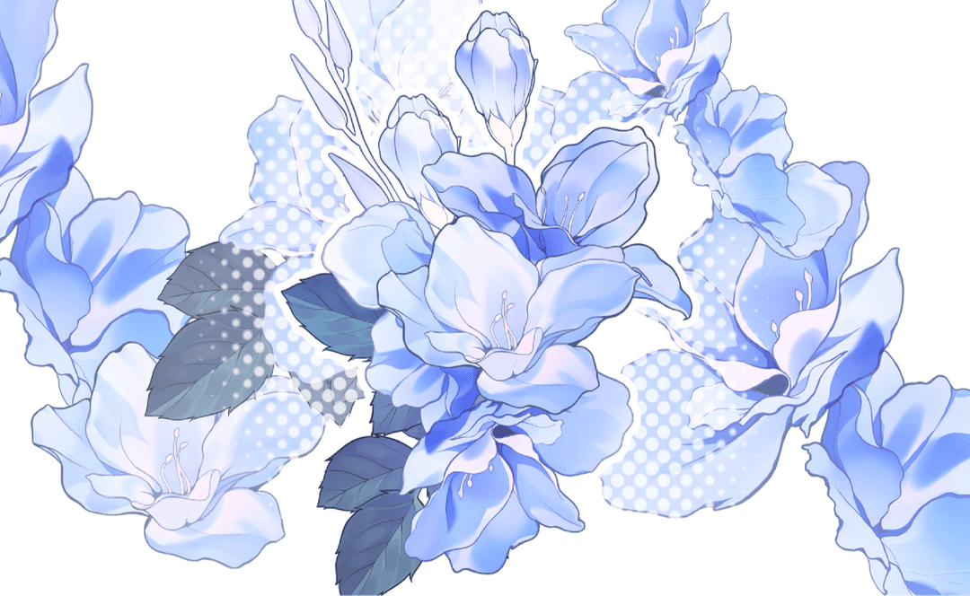 파란꽃 브러쉬 세트