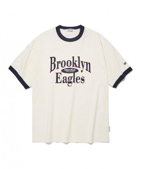 브루클린 이글스 반팔 링거 티셔츠 아이보리
