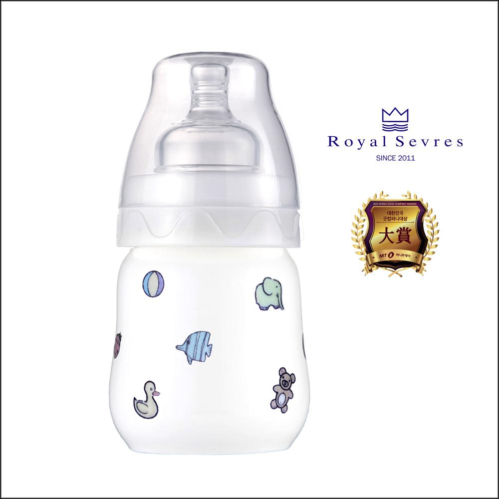 로열세브르 출산선물 도자기 젖병 120ml(신생아용 적합, 유꼭지)