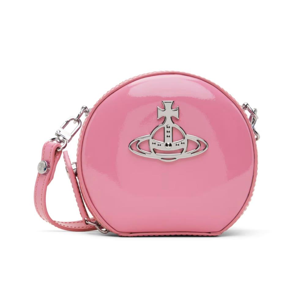 비비안웨스트우드 미니 크로스 라운드 크로스바디백 Pink