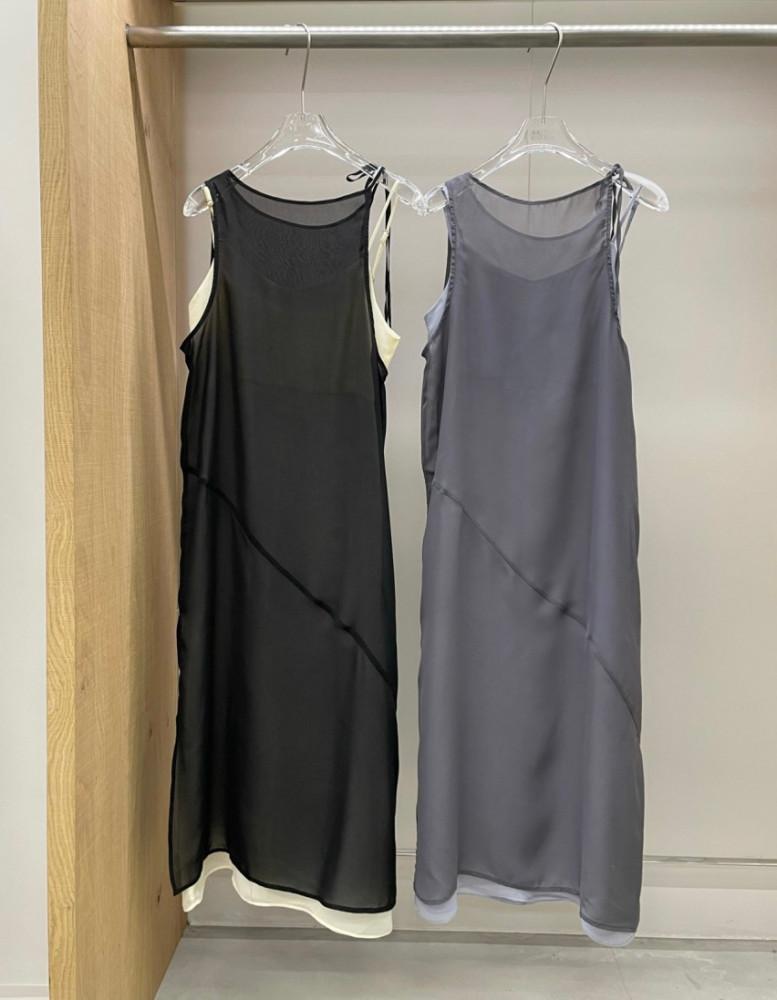 Sale) 모어댄예스터데이 두겹원피스 2color