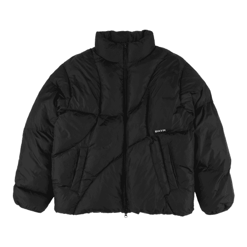 Asymmetric Puffer Jacket Black