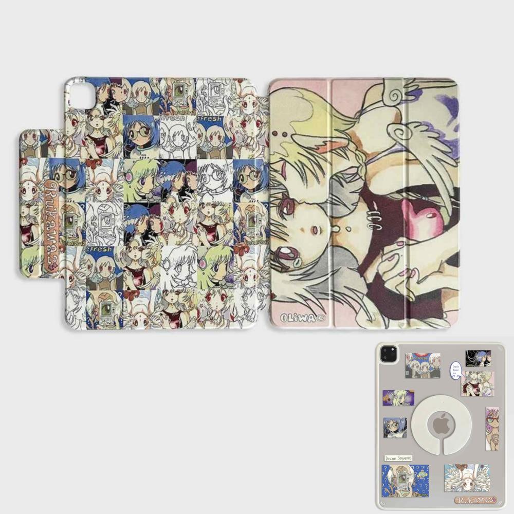 RUKAWAZ x Oliwa 아이패드프로11인치 폴리오케이스 펜슬수납 Angel Kiss