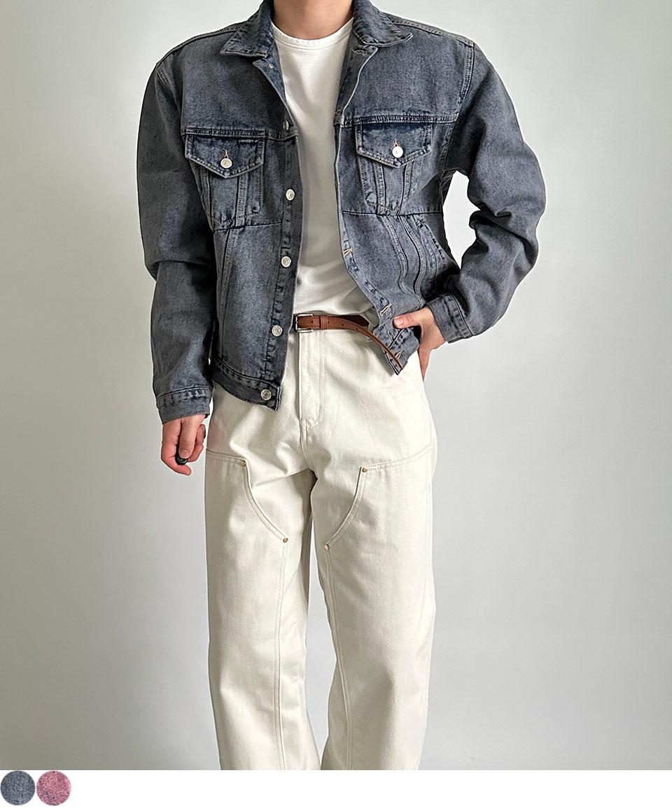솔트 워싱 데님자켓