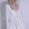ribbon frill cardigan