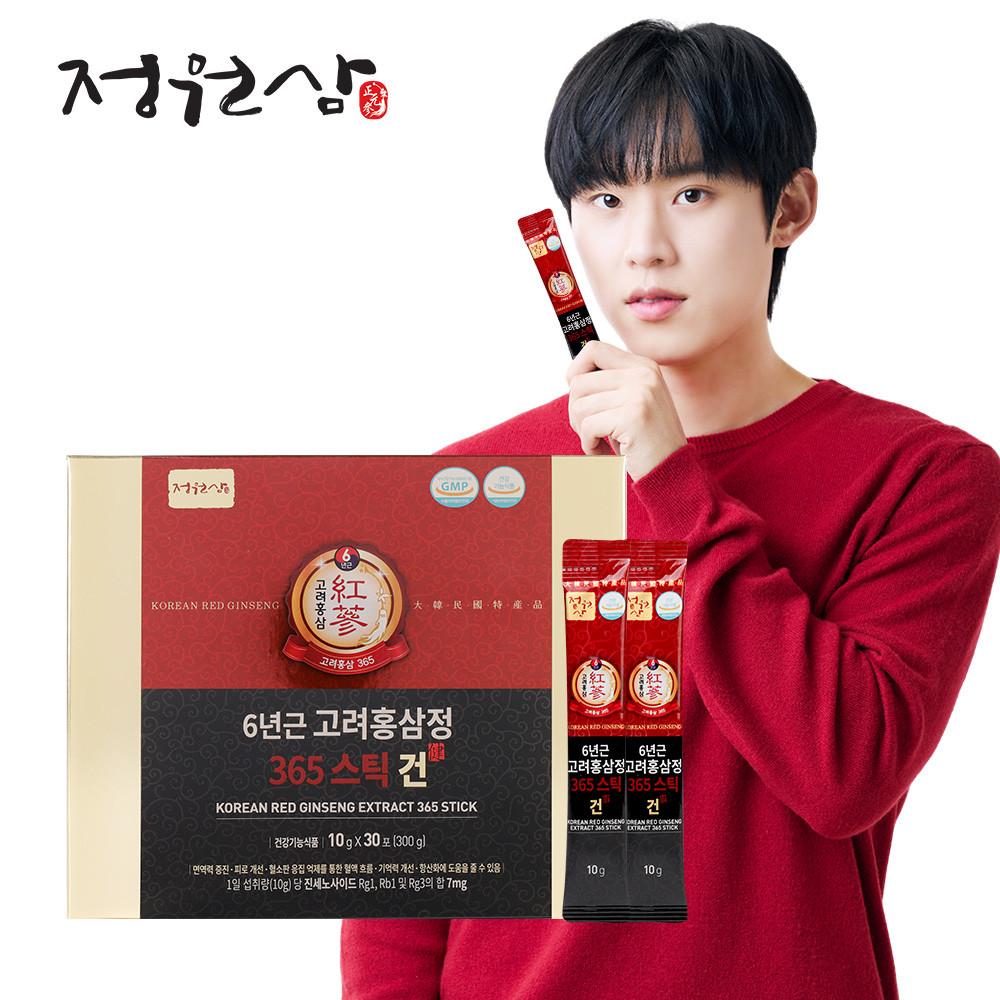 [N PAY 5% 추가적립] [정원삼] 6년근고려홍삼정 365스틱 건 1박스 / 국산 지삼 함유