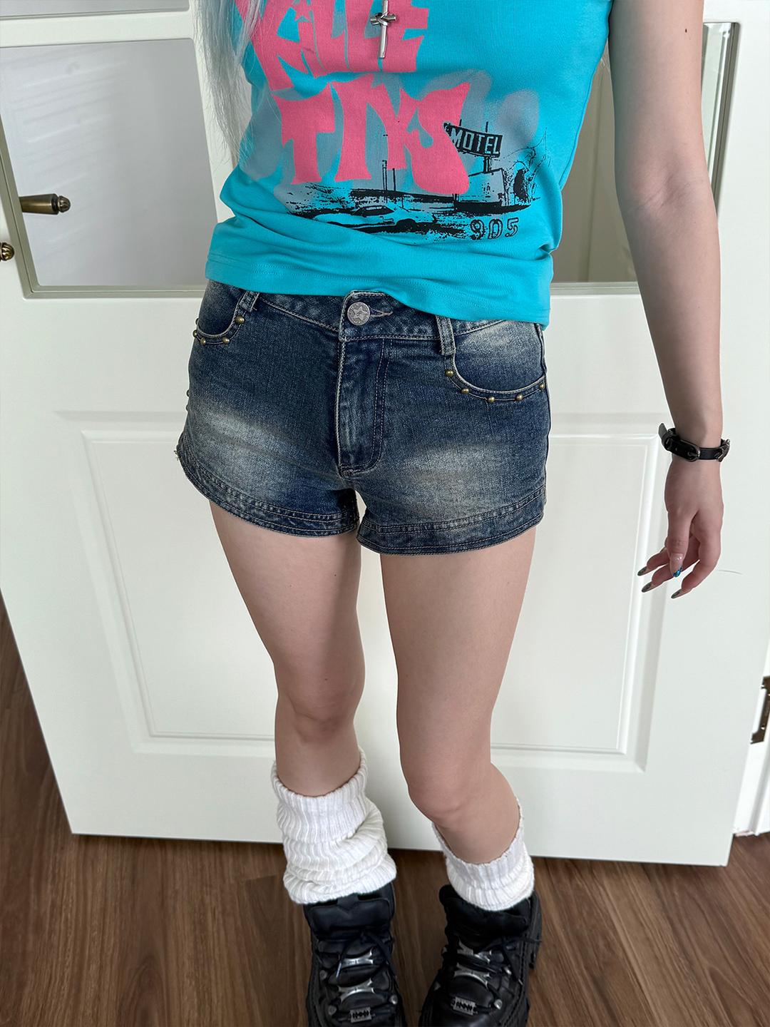 Kasugano Shibuya Street Retro Short Denim