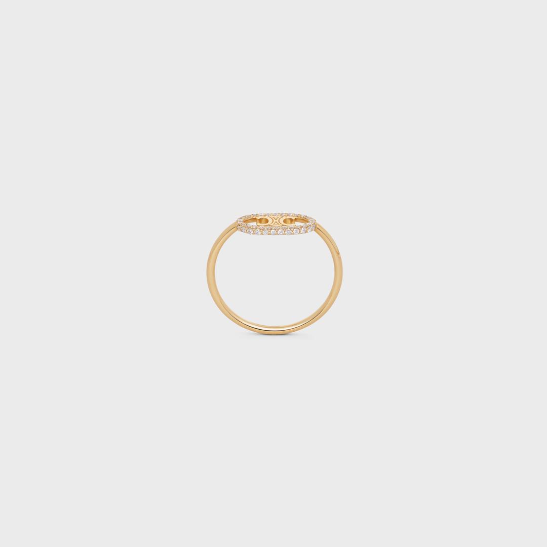 마이용 트리옹프 반지 - 옐로우 골드 & 다이아몬드