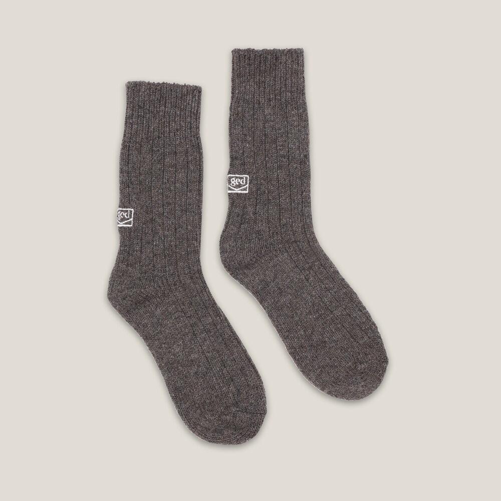 LETTER SOCKS - BROWN