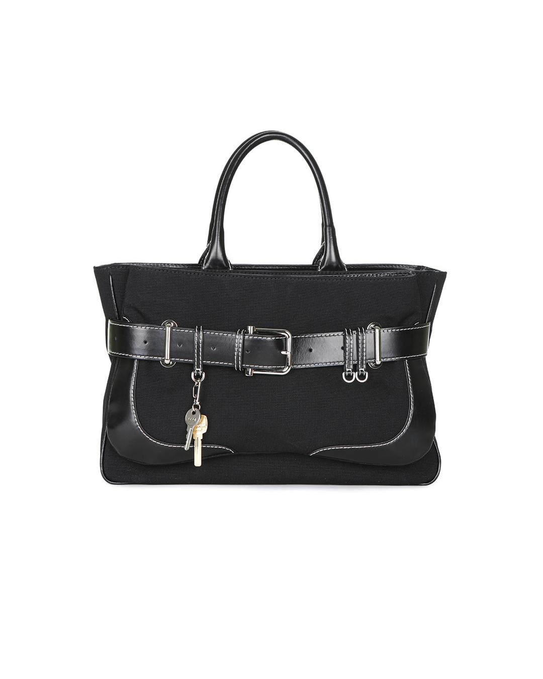 TOTE BROCLE [CANVAS BLACK]