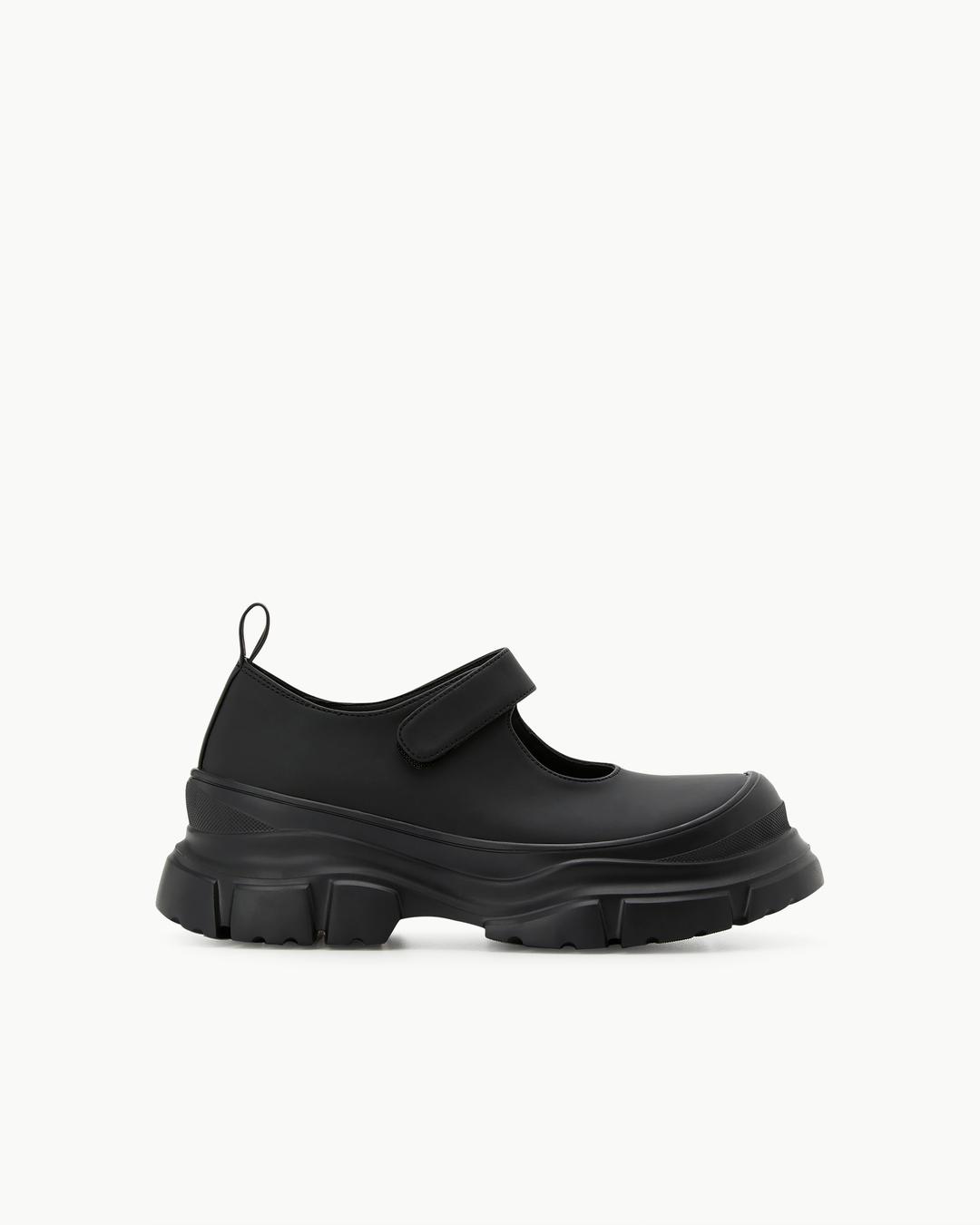 Round Rain Mary Jane (Velcro) / Black