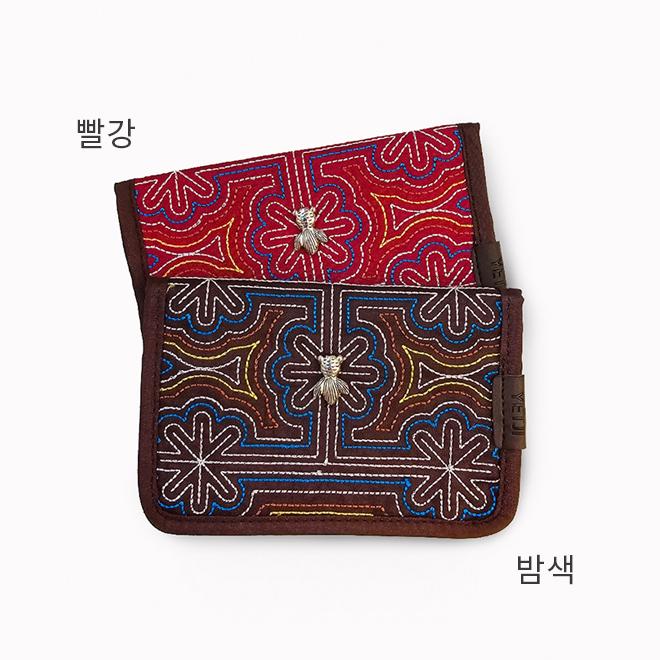 색실누비쌈지 등용문 카드지갑