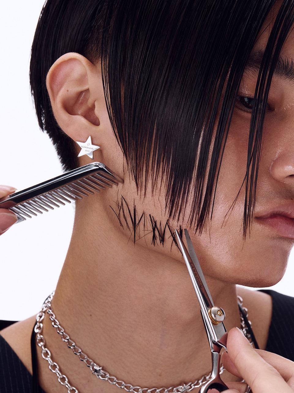 Logo Engraved Star Earrings (#7117)