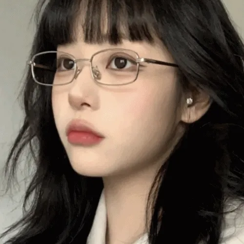 [당일출고/2+1/긱시크] 메탈 스퀘어 사각 은테 슬림 안경테 블루라이트차단 긱시크안경 3color