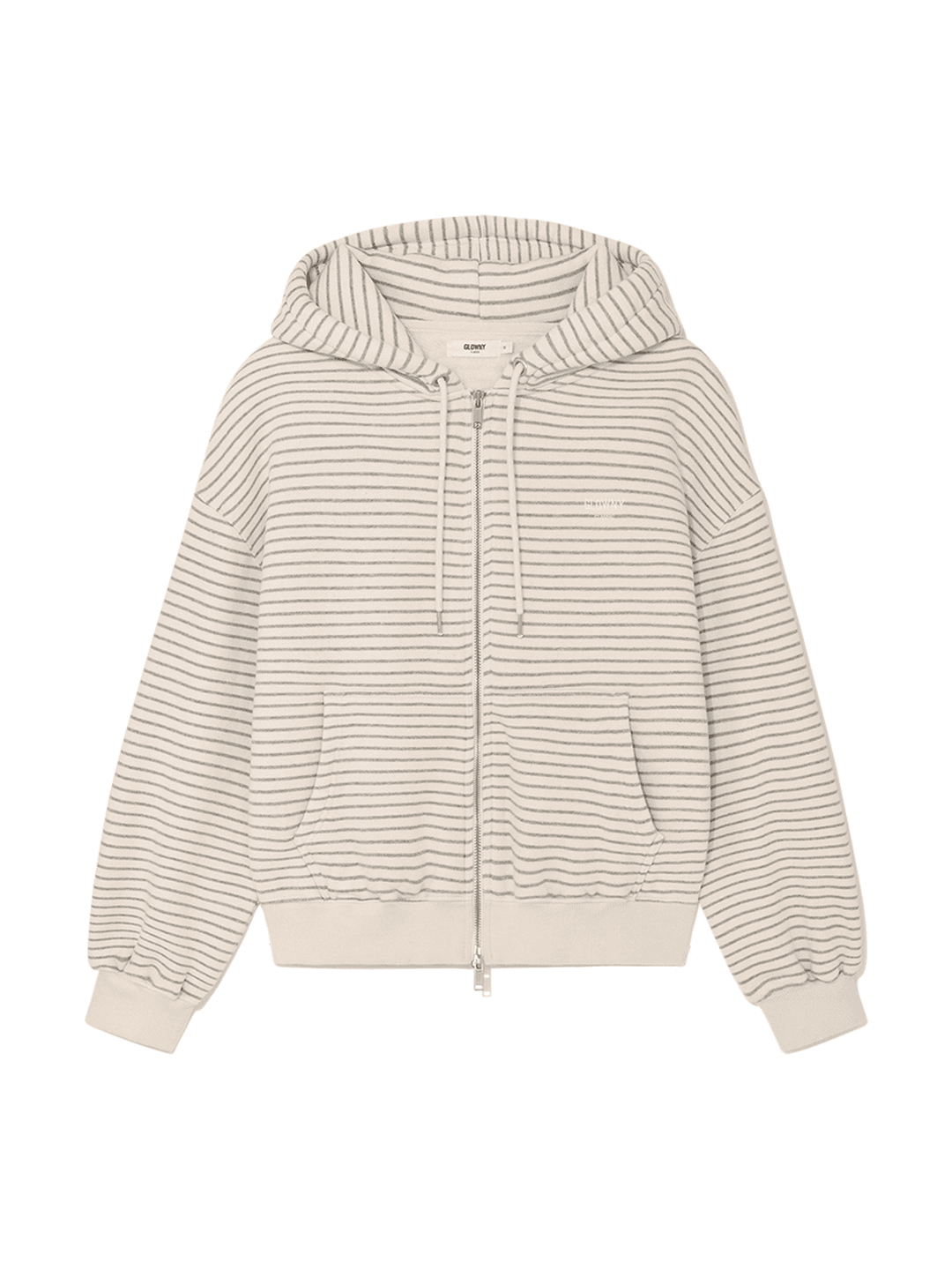 G BOXY ZIP UP (STRIPE)