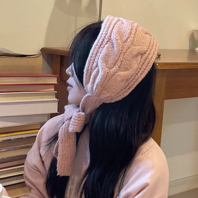 [9color] 울 꽈배기 귀도리 겨울 여성 방한 뜨게 니트 귀마개