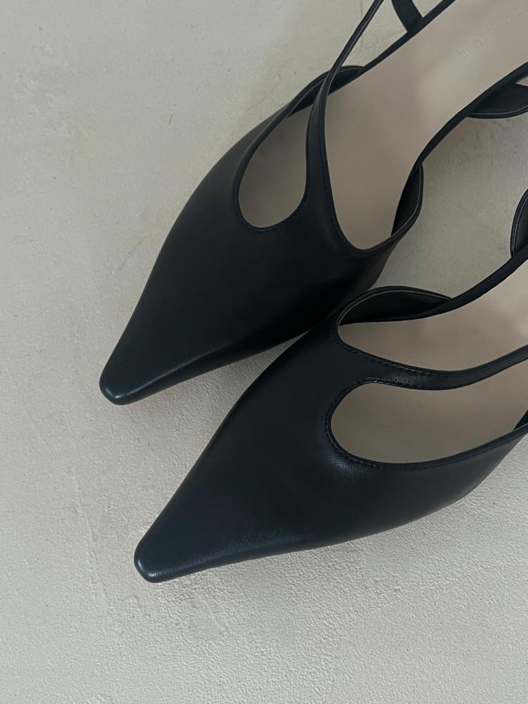 웨이브 슬링백힐(black,ivory)