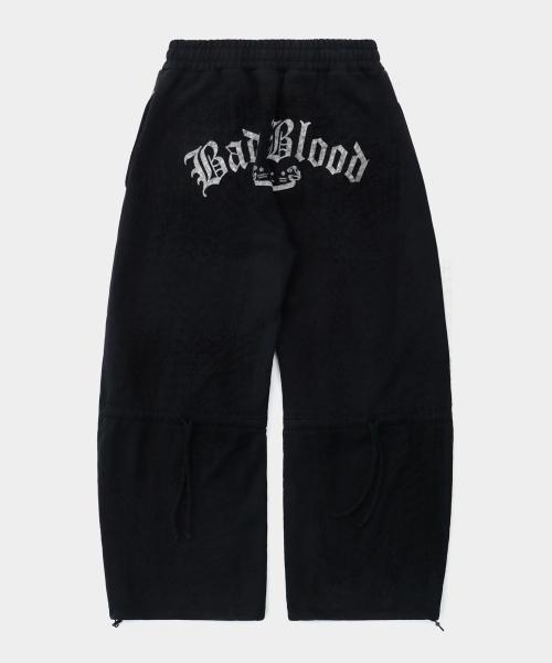 라이온 패치 2 Way 커브드 조거 - 워시드블랙