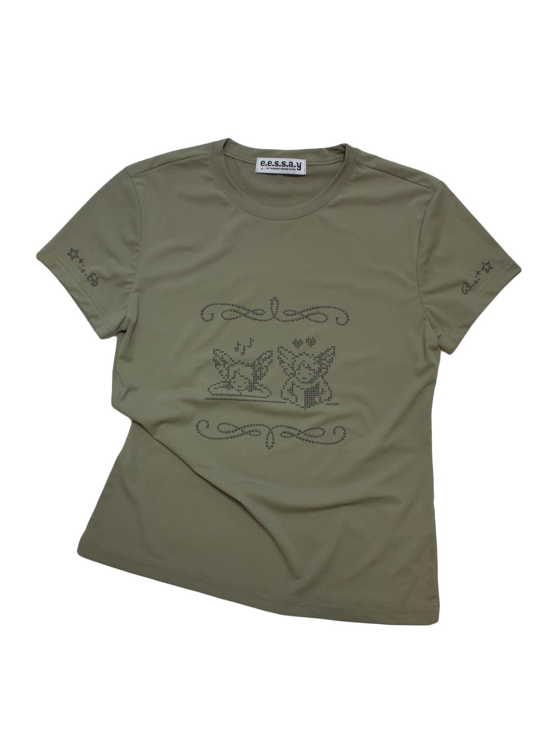 TWO ANGELS T SHIRT - KHAKI