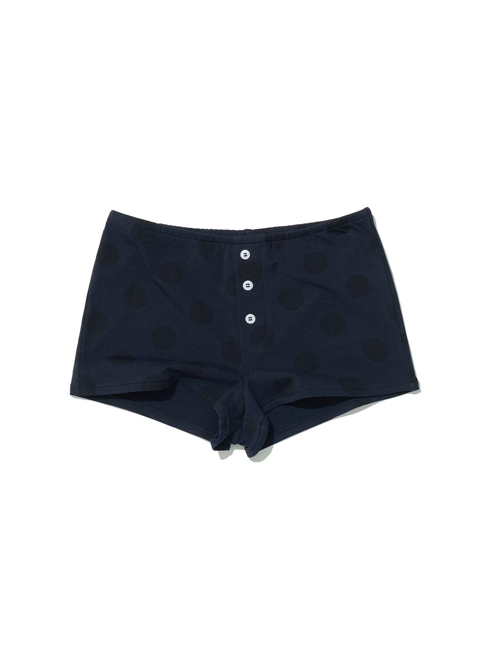 [WOMEN] MIX DOT ALL-OVER PRINTED MICRO SHORTS_NAVY