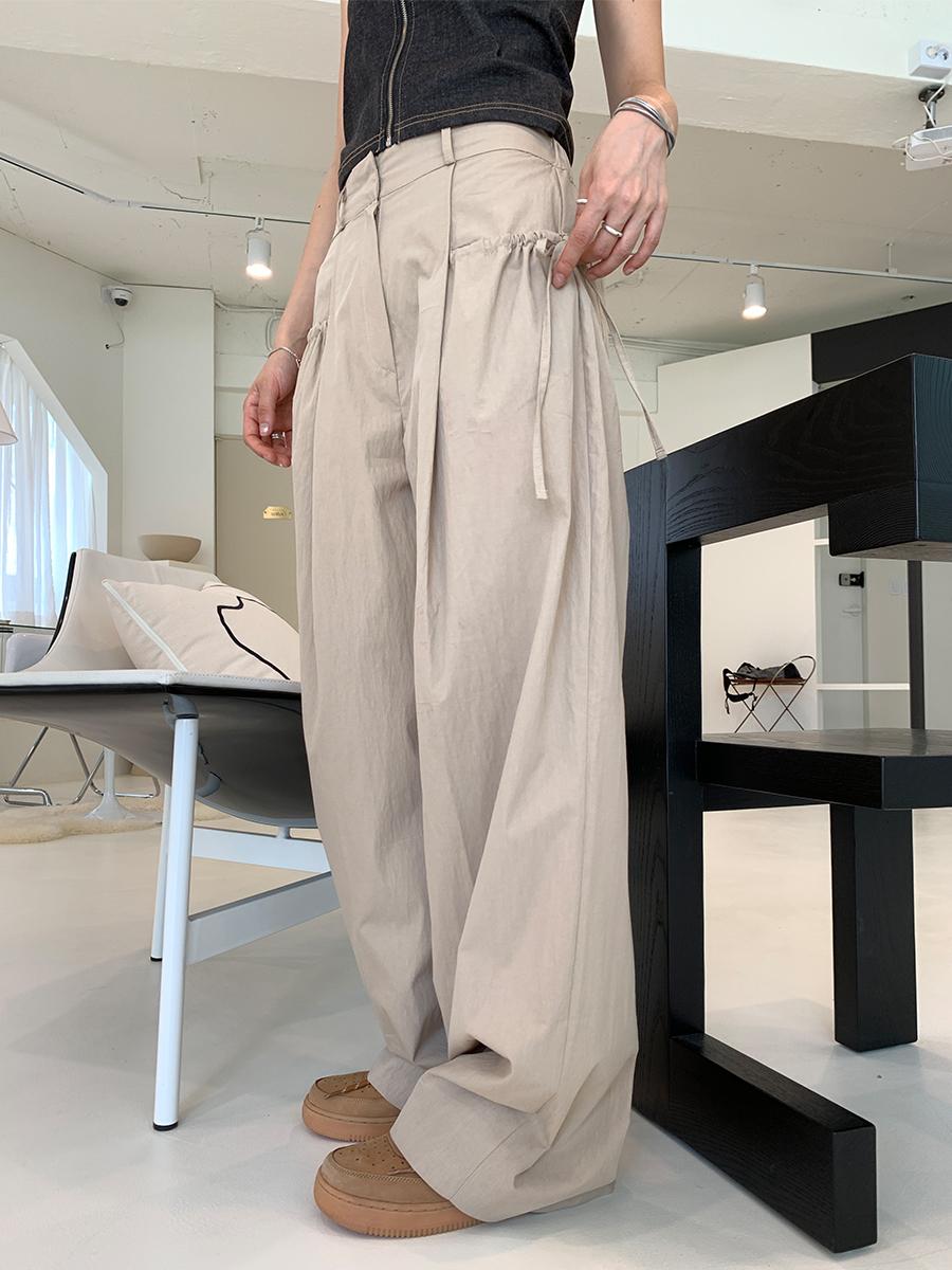 Side ribbon slacks (2color)