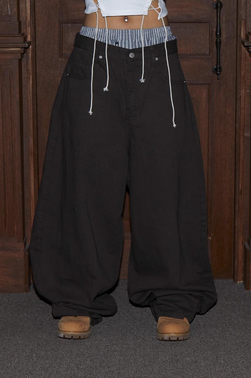 NJ MEGA WIDE COTTON PANTS