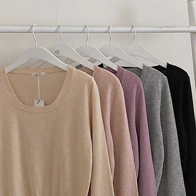 [기획/캐시+울25]멜린 캐시미어 울 스퀘어 니트 (5color)