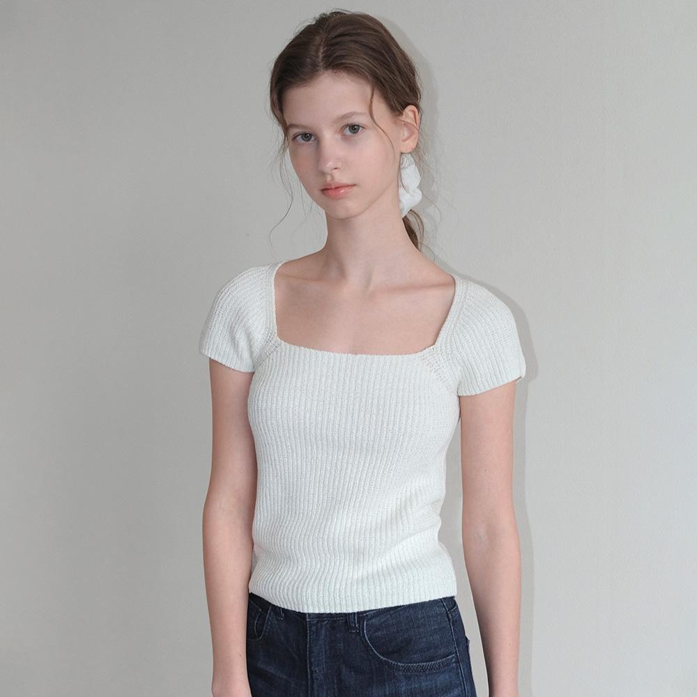 Nua Muffler Half Knit (Ivory)