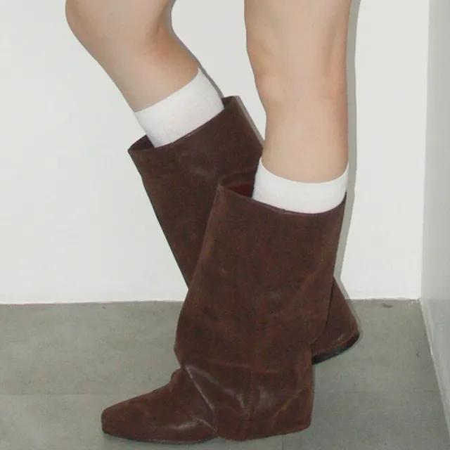 [MD추천! 3cm] 스웨이드 워머 롱부츠