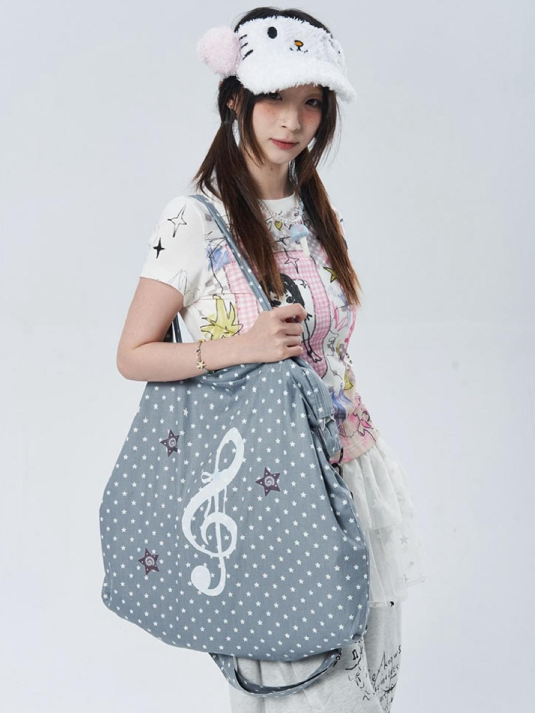 ABOUT GIRL Heize Blue Star Messenger Bag