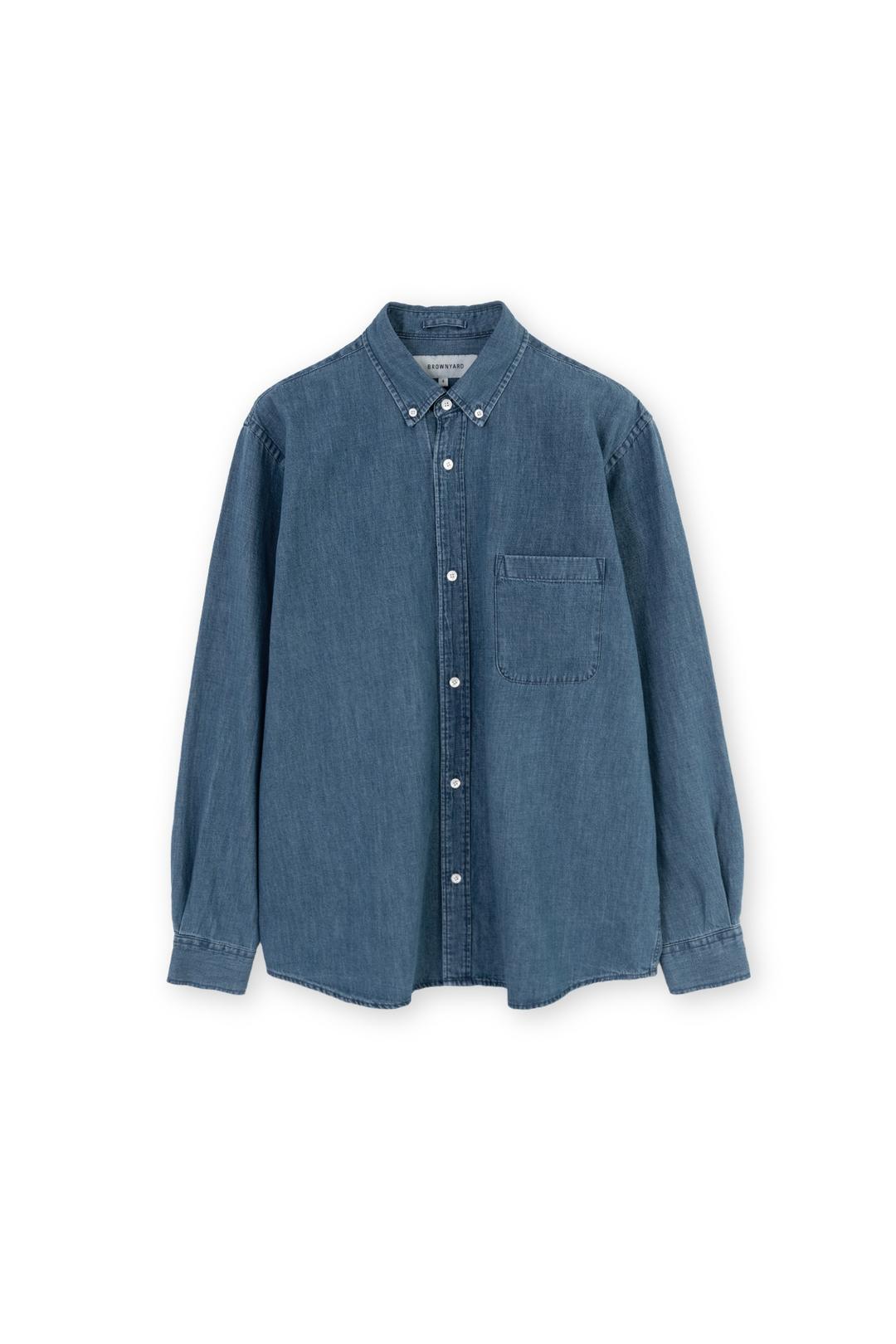 Button Down Denim Shirt, Blue