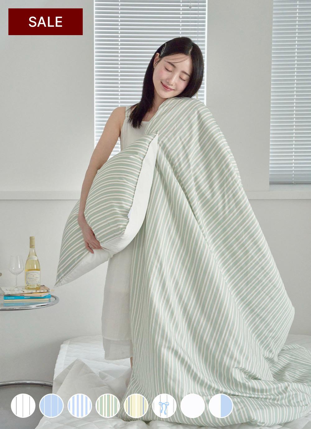 썸머쉴드 알러지케어X스노우 시어서커 리플 여름 양면이불 SS/Q/K