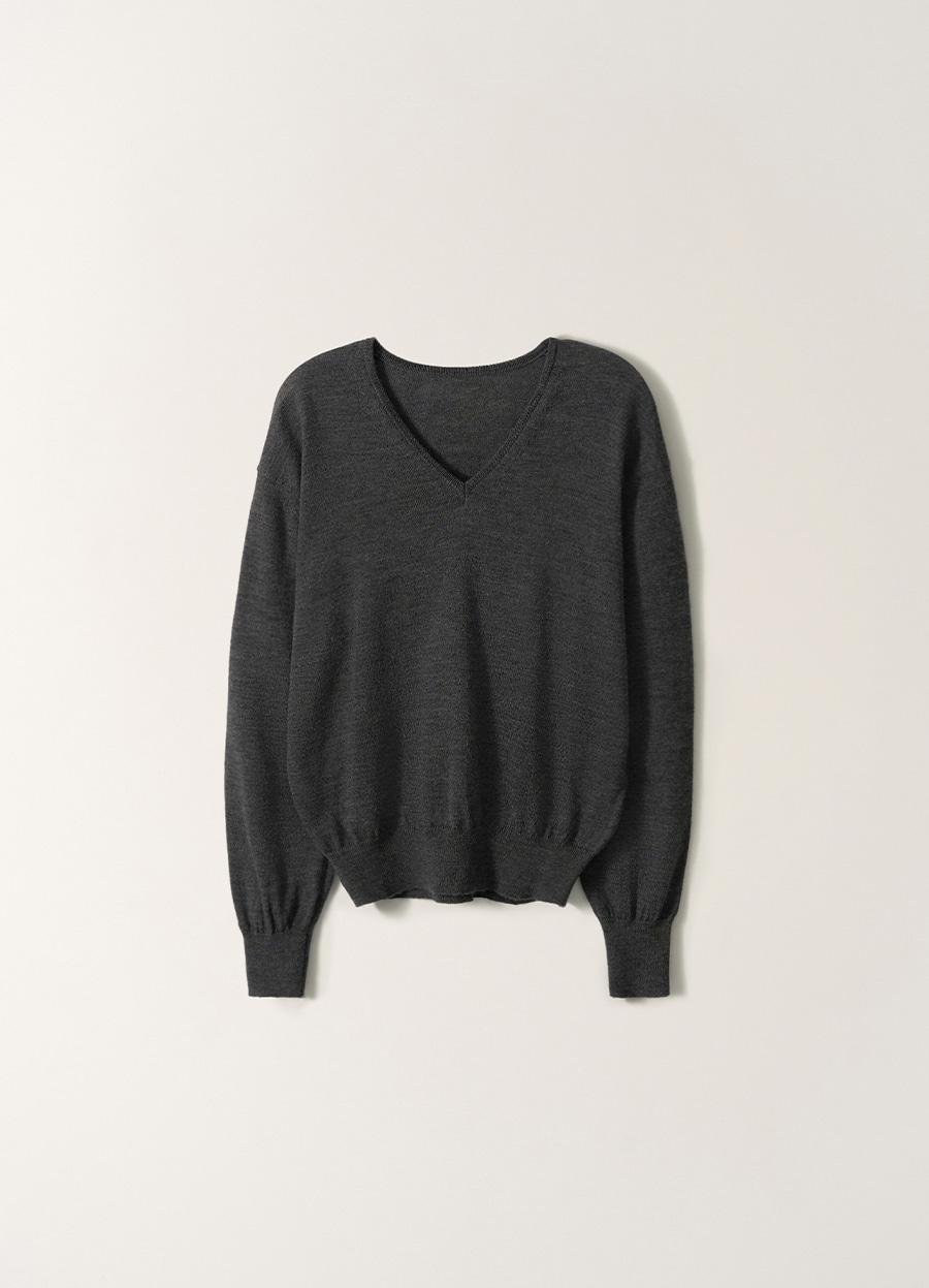 Charlotte v-neck pullover (Charcoal)
