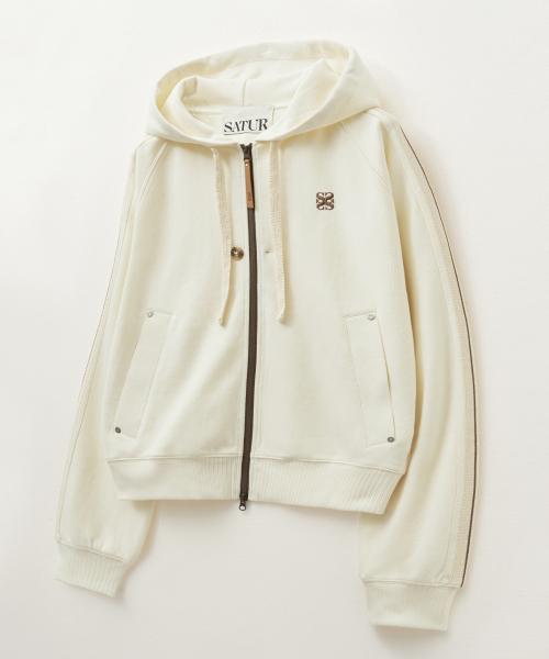 로턴 루즈핏 후드 집업 리조트 크림