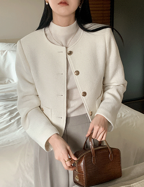 펠로이 라운드 트위드자켓(4color)