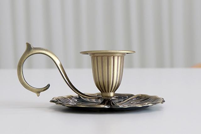 앤틱 핸들 캔들홀더 플라워 촛대