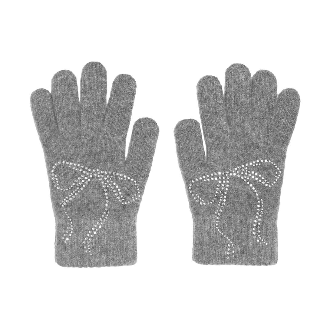 ribbon short gloves (gray)