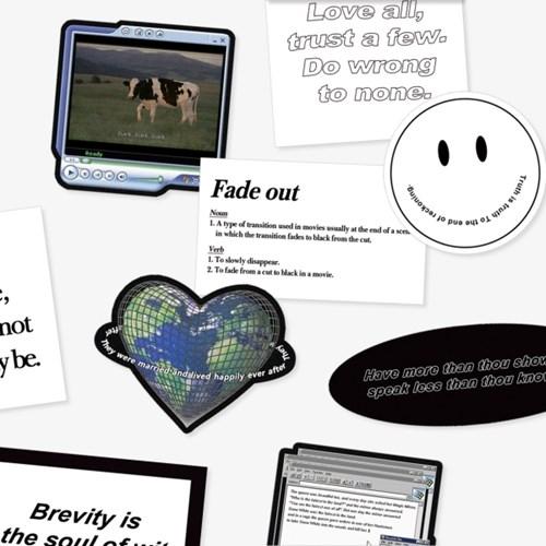 Black Typing Sticker Pack