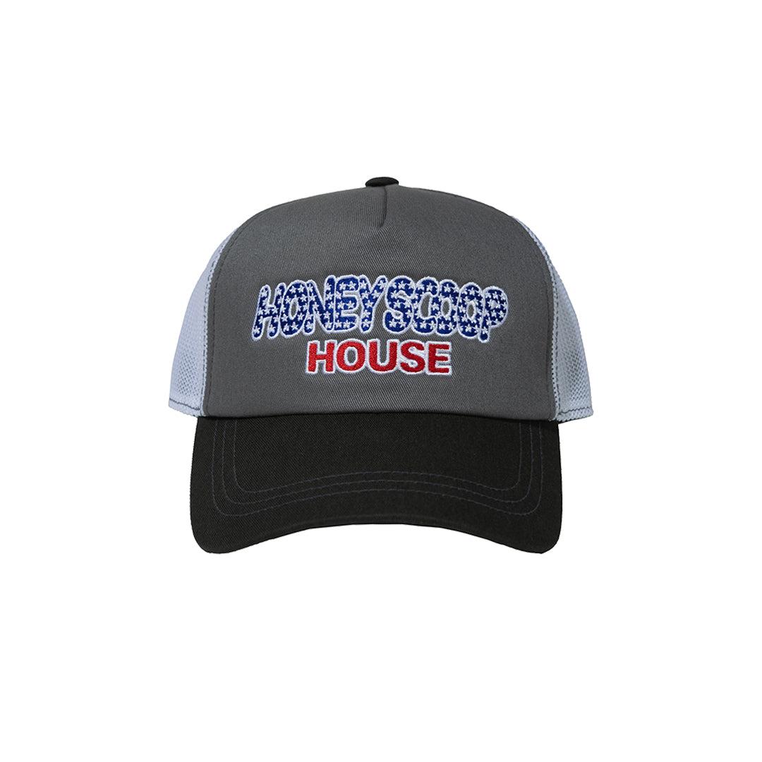 FLAG LOGO TRUCKER CAP CHARCOAL